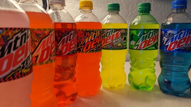 I Tried 21 Flavors of Mountain Dew For Some Reason.